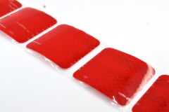 18 Adet 5Cmx5Cm Kesikli Kırmızı Reflektif Bant Etiket