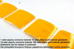 18 Adet 5Cmx5Cm Kesikli Sarı Reflektif Bant Etiket