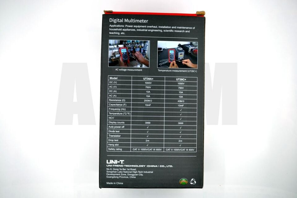 UT39C+ Dijital Multimetre AC/DC
