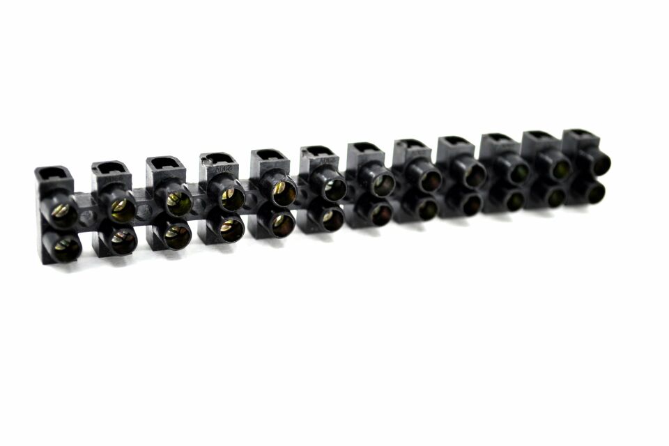 10 Adet No2 Siyah Sıra Klemens Maks. 2mm² Kabloya Kadar