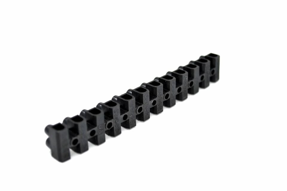 10 Adet No2 Siyah Sıra Klemens Maks. 2mm² Kabloya Kadar