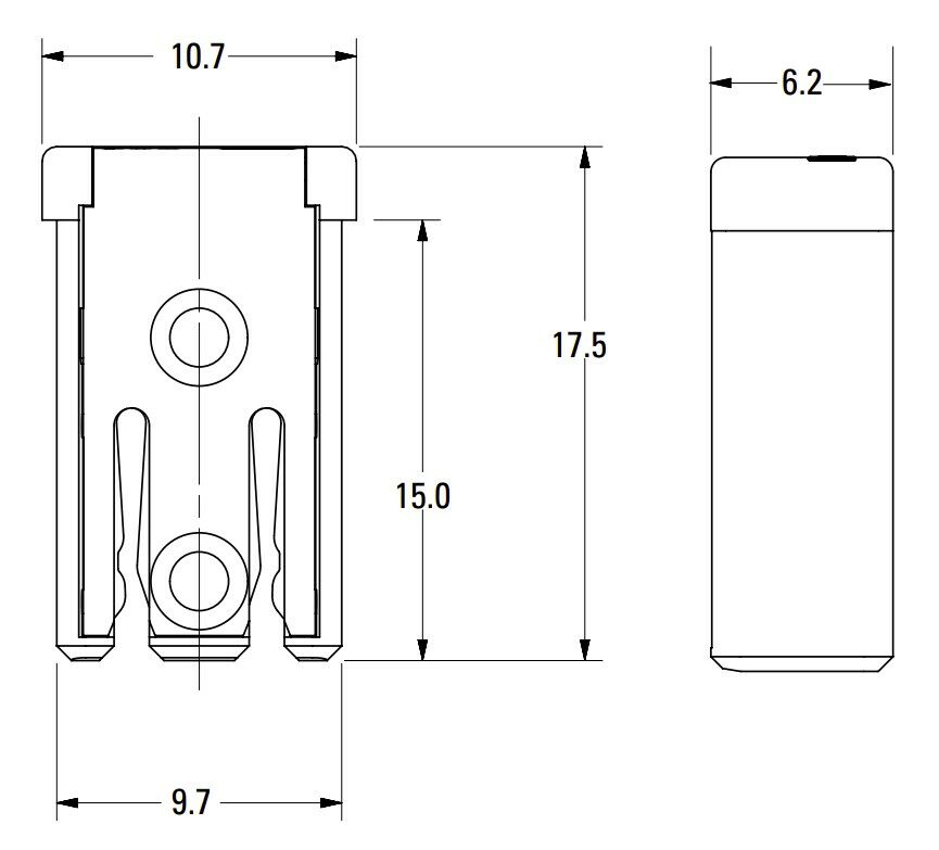 M Kasa Oluklu Sigorta 15 Amper Gri MCASE Cartridge 15A