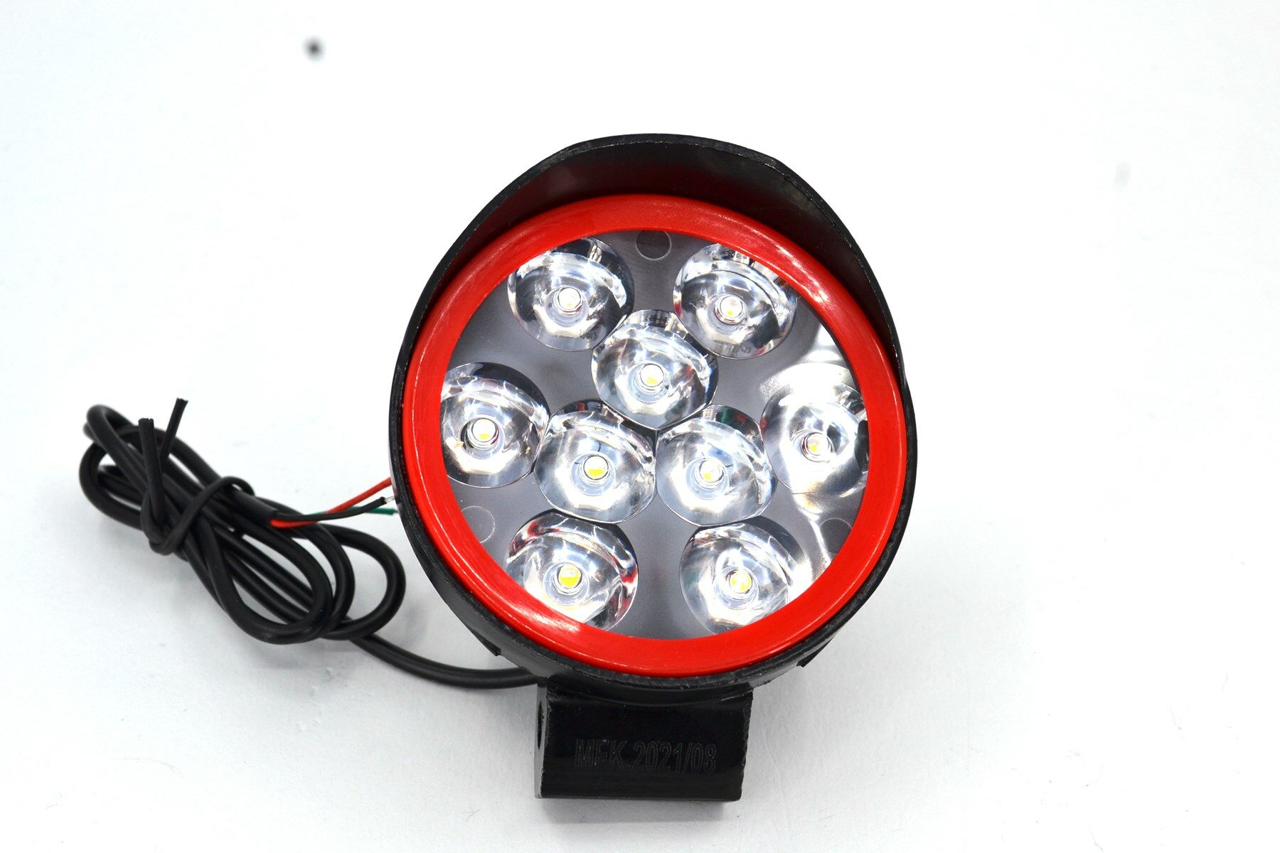 1 Adet Mini Motosiklet İlave Far Sis Beyaz Led Çakar Lamba 9 Ledli Metal