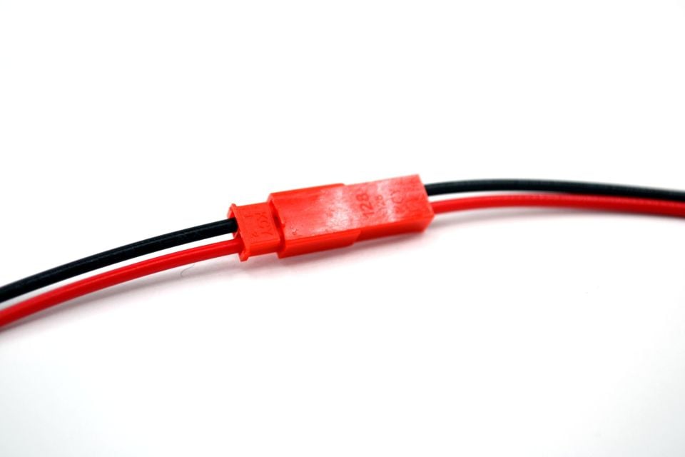 1 Takım Kırmızı 2 Pin Kablolu JST LED Konnektör Elektrik Soketi MT-ES01