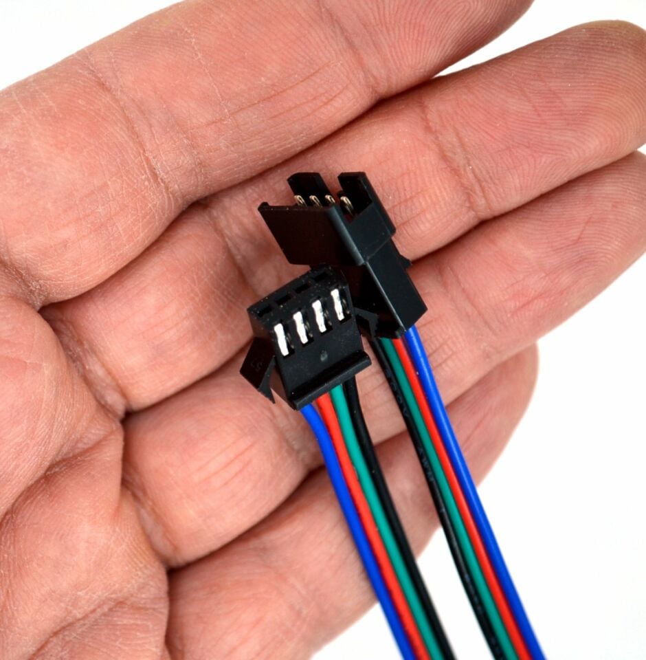 1 Takım 4 Pin Kablolu JST LED Konnektör Elektrik Soketi MT-ES04