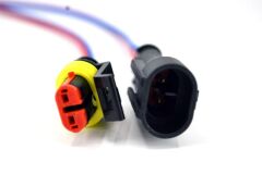 1 Takım 2 Kablolu Süper Seal Erkek Dişi Elektrik Bağlantı Soketi MT-09