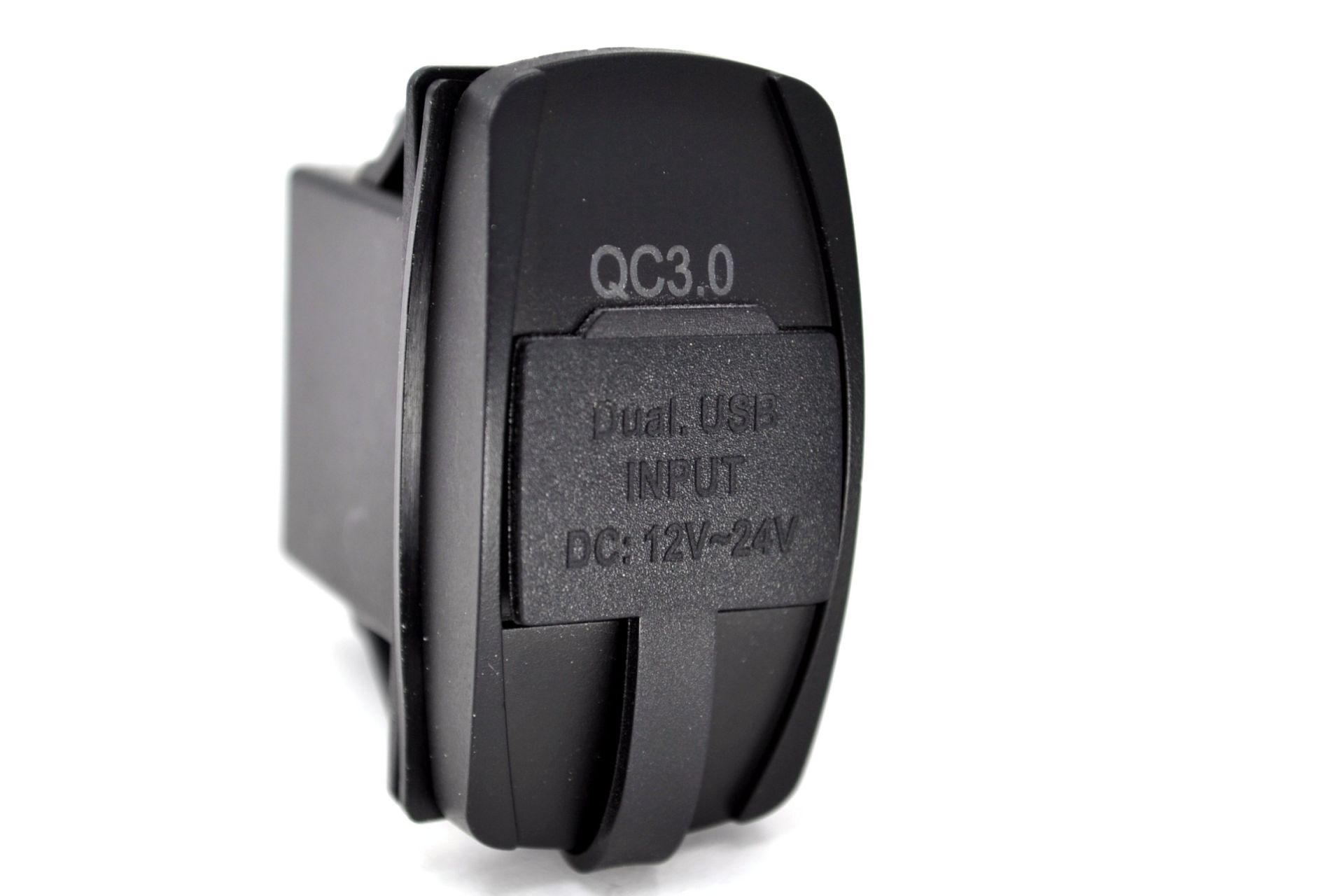 12V 24V DC USB QC3.0 Type-C PD Şarj Port Dikdörtgen Mavi Işık MT-SK52