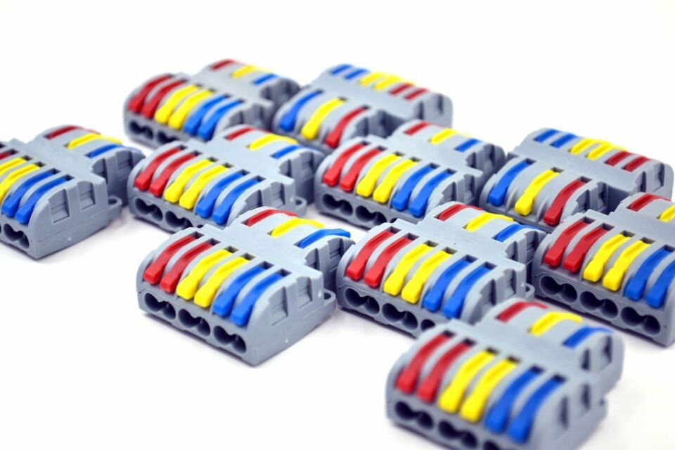 10 Adet 3 Giriş 2+2+2 Çıkış Kablo Konnektörü Mandallı Buat Klemensi MT-KL0306