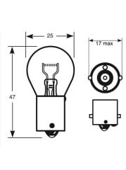 10 Adet 12V P21W 93 Tek Duy Stop Sinyal Ampul 10 Adet