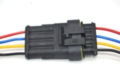 1 Takım 4 Kablolu Süper Seal Erkek Dişi Elektrik Bağlantı Soketi MT-11