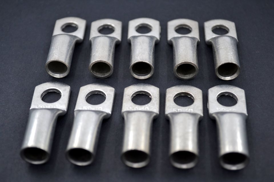 10 Adet Sıkmalı Kablo Pabucu Bakır Skp 50mm M10 MT-SKP50M10