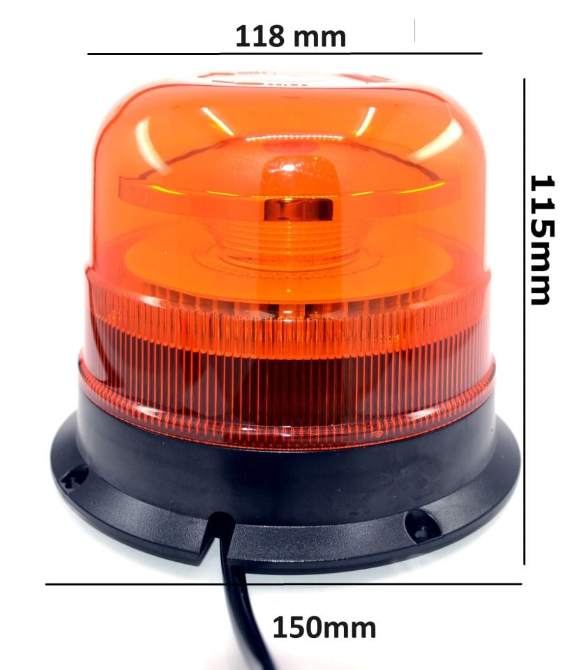 Turuncu Tepe Lamba Mıknatıslı 10 Çakar Fonksiyonlu 12V 24V