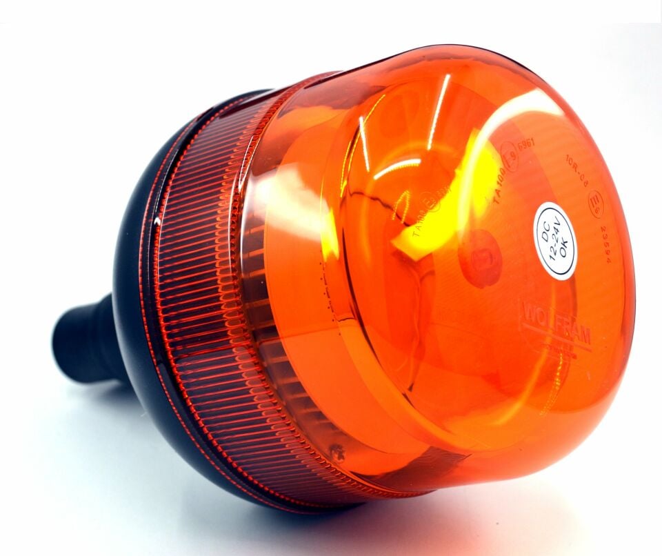 Turuncu Tepe Lamba Körüklü Soketli 10 Çakar Fonksiyonlu 12V 24V LED