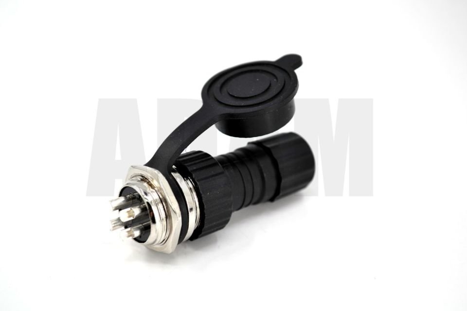 4 Pin Su Geçirmez Mike Konnektör Takım Mayk Soket Panel Tip GX16