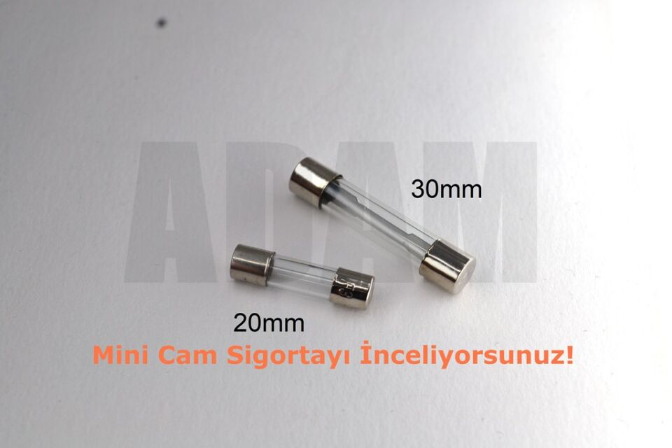 100 Adet 2 Amper Mini Cam Sigorta 2A 5X20mm MT-CAM2002