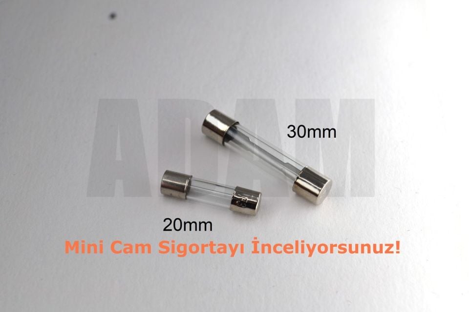 100 Adet 1 Amper Mini Cam Sigorta 1A 5X20mm MT-CAM2001
