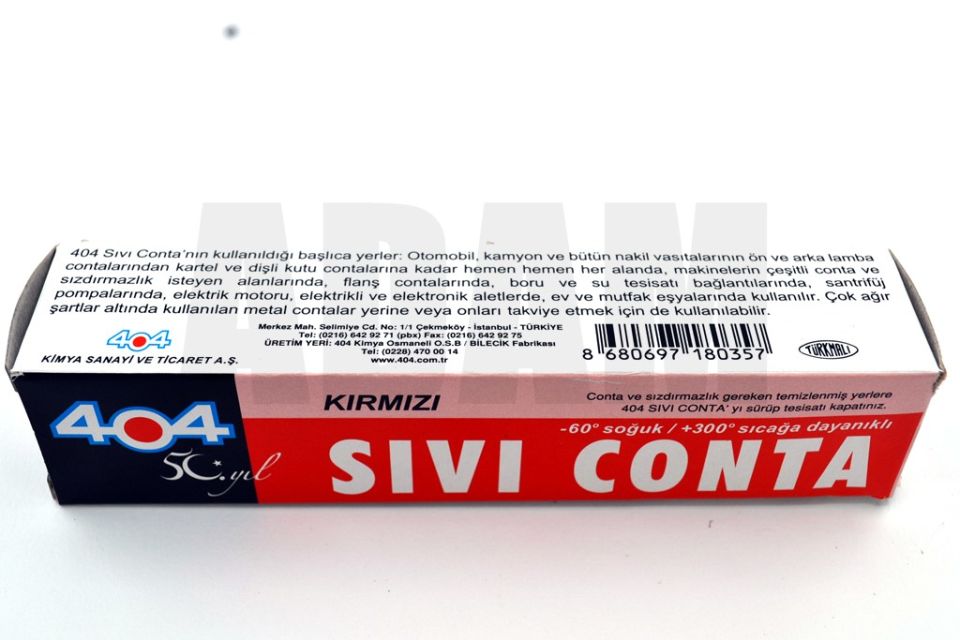 Kırmızı Sıvı Conta 45Gr Tüp +300C°
