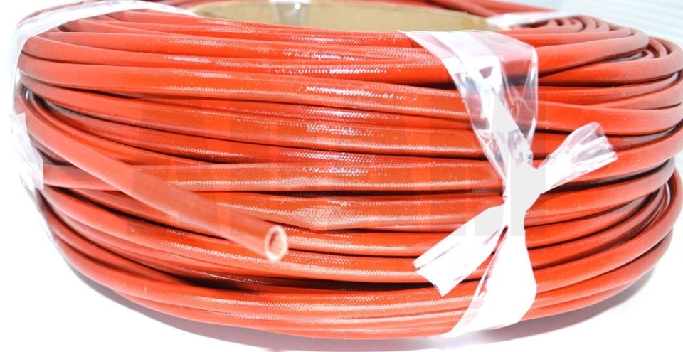 50 Metre 14mm Silikon İzoleli Cam Elyaf H-Class Kahverengi Makaron MT-CM14H