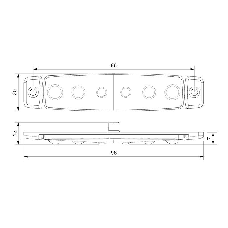 12V 6 Led Turuncu Parmak Lamba Su Geçirmez İnce Dizayn Side Marker