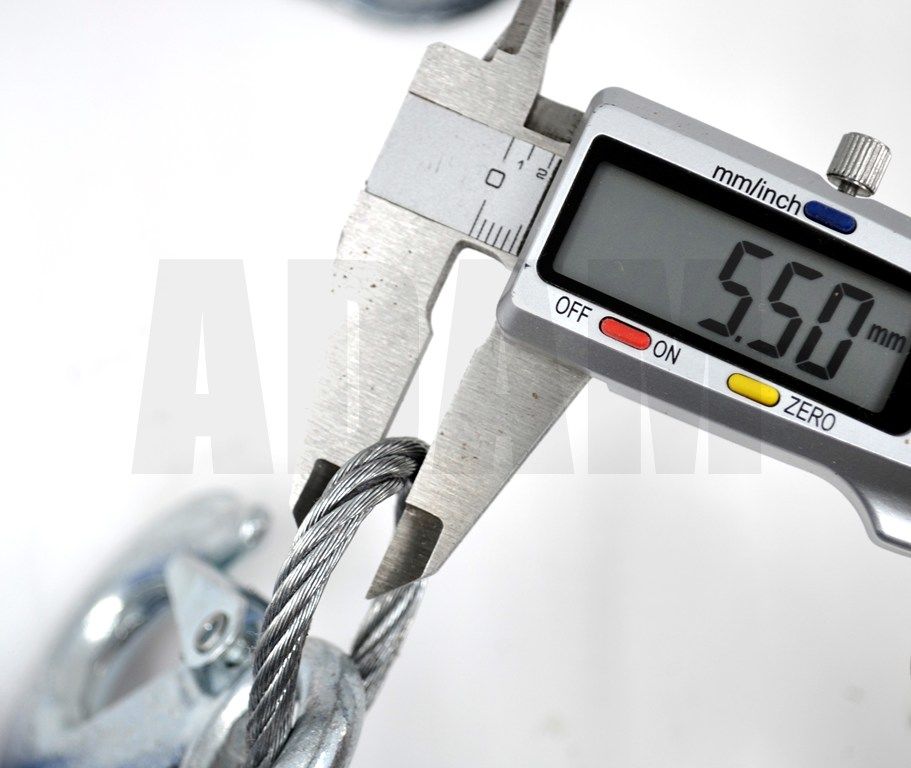 3 Metre İzoleli Çelik Oto Çekme Halatı 3 Ton Karabinalı Çeki