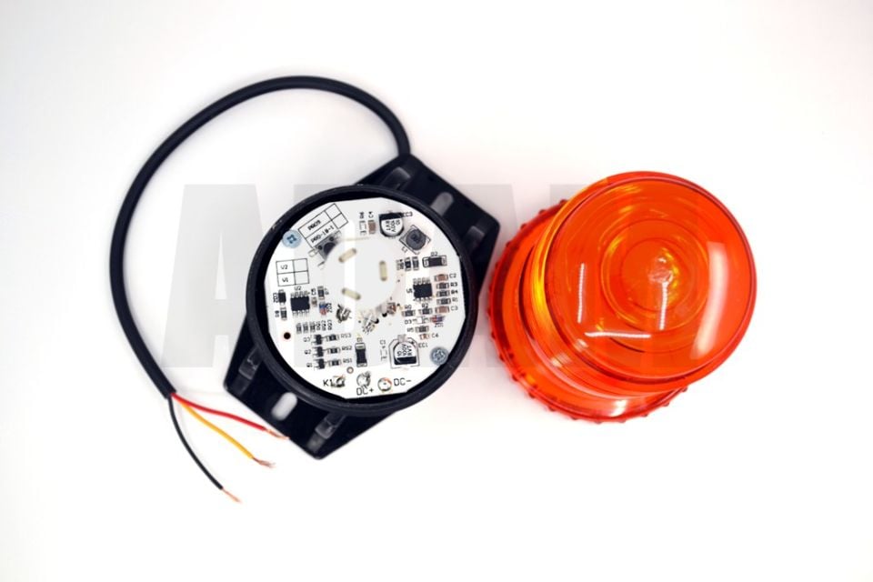 Mini İnce Çakar Tepe Lamba Turuncu 12V-110V Aralığı Çalışır