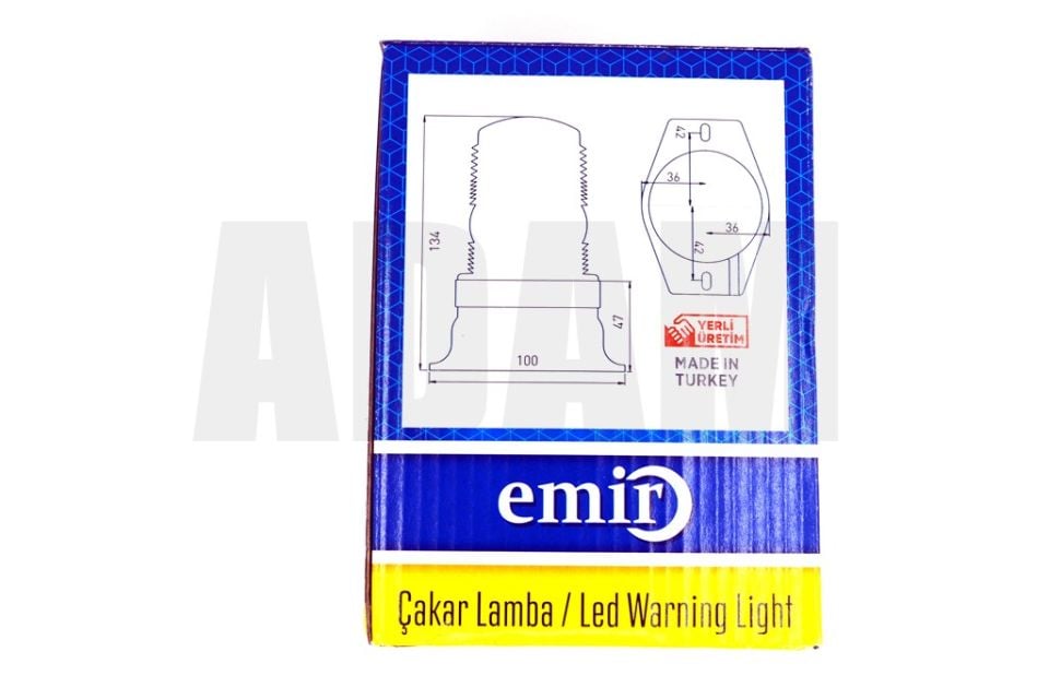 Mini İnce Çakar Tepe Lamba Turuncu 12V-110V Aralığı Çalışır