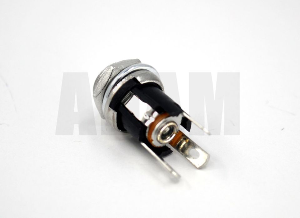 2,1mm DC Jak Dişi Metal Şase Üstten Somunlu