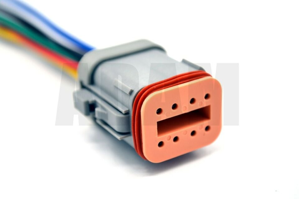 8 Pin Kablolu Deutsch Soket Elektrik Bağlantı Konnektörü Soketi Erkek (Pinleri Dişidir)