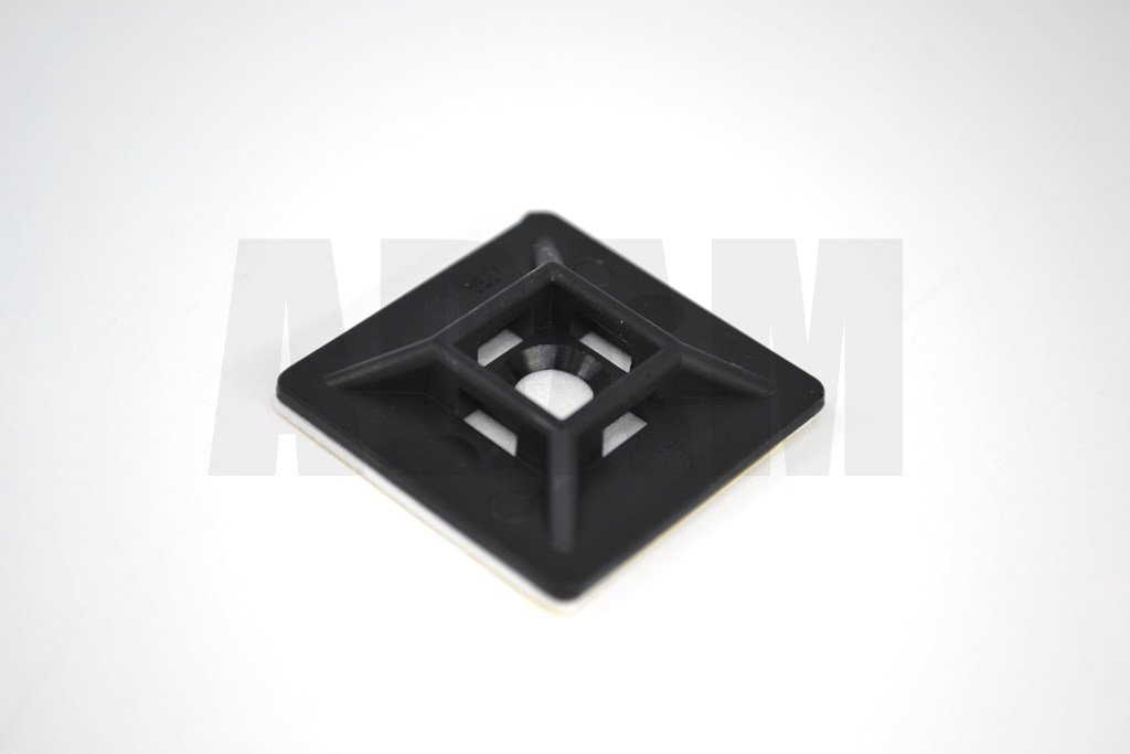100 Adet Siyah 28x28 Yapışkanlı Kroşe Kablo Bağı Genişliği 4,8mm'e Kadar