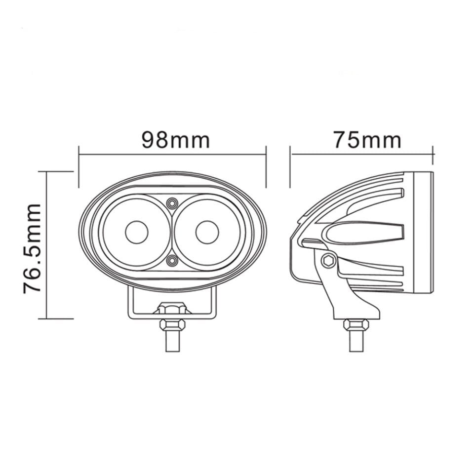 Blue Spot Mavi Nokta Forklift Güvenlik Uyarı Lambası 12V - 80V Led IP67 Mercekle Güçlendirilmiş Keskin Işıklı