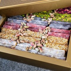 Mixed Flavored Finger Turkish Delight with Pistachio 800 G Luxury Box