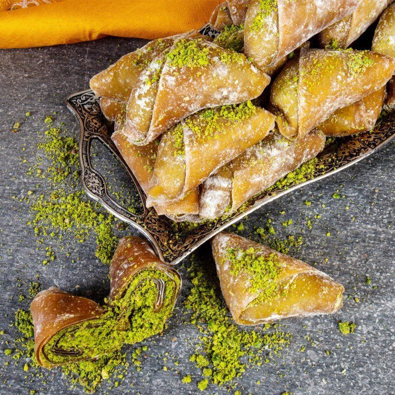 MUSKA Sweets- Grape Paste Wrap With Turkish Pistachio