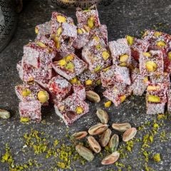 Double Roasted Turkish Delight with Pistachio and Pomegranate Flavor