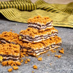 KATMER-Layered Turkish Delight with Lotus Biscuits, Pistachio and Chocolate