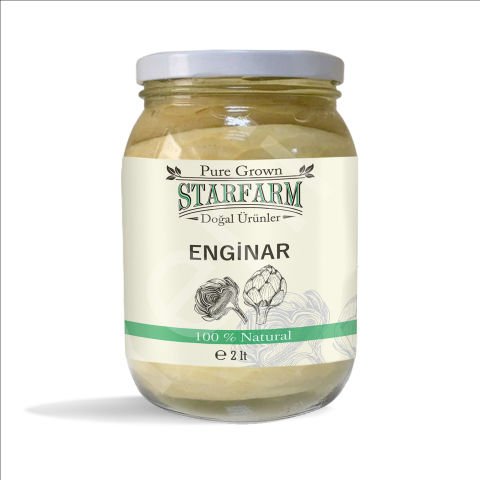 Organik Enginar Konservesi Mezelik, Yemeklik, Salatalar için Kullanıma Hazır 2000 ml