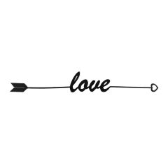 Ahşap Siyah Love Duvar Süsü