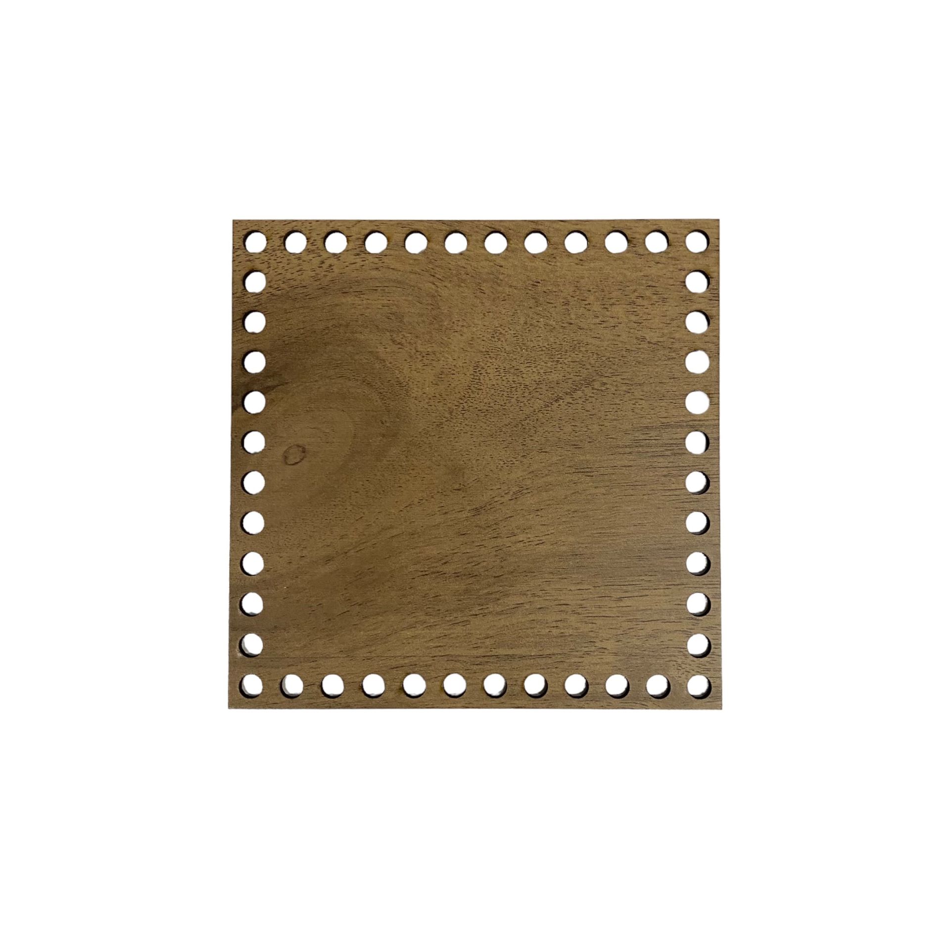 Ahşap Sepet Tepsi Tabanı 15x15 cm Meşe Çift Yüz 3mm