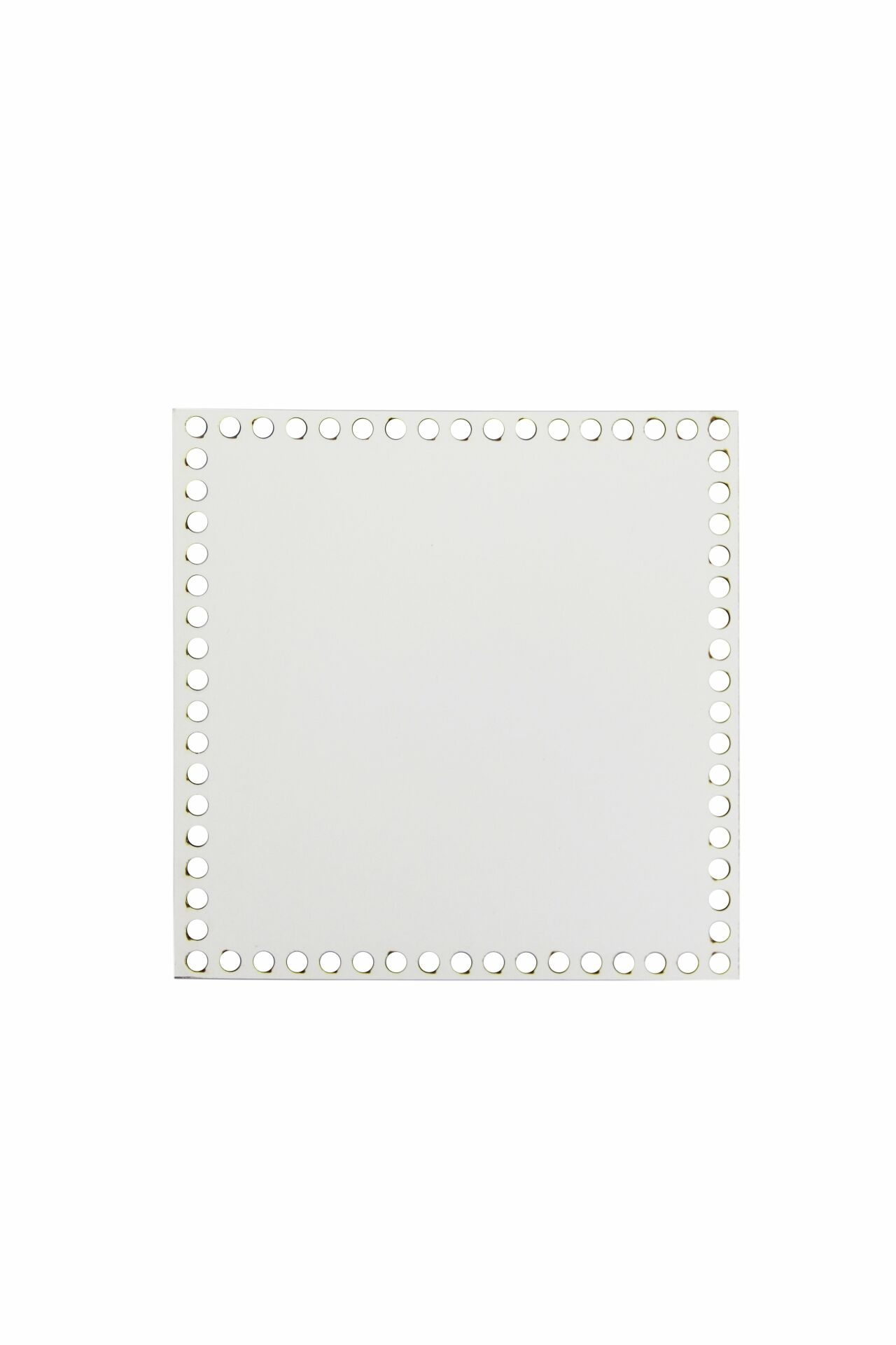 Ahşap Sepet Tepsi Tabanı 15x15 cm Beyaz Çift Yüz 3mm