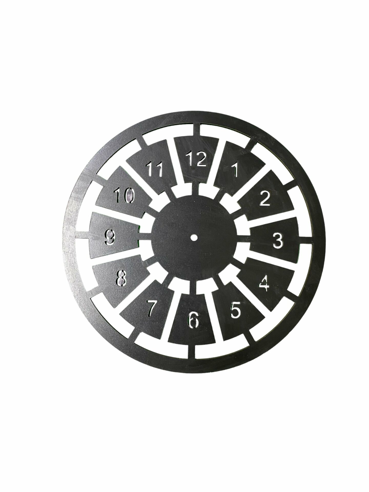 Ahşap Makrome Saat Kasnağı Siyah 30 Cm