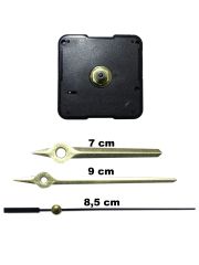 Duvar Saati Mekanizması Akar Sessiz 1. Sınıf Askısız 14mm Gold - Siyah Saniye