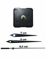 Duvar Saati Mekanizması Akar Sessiz 1. Sınıf Askısız 14mm Siyah - Siyah Saniye