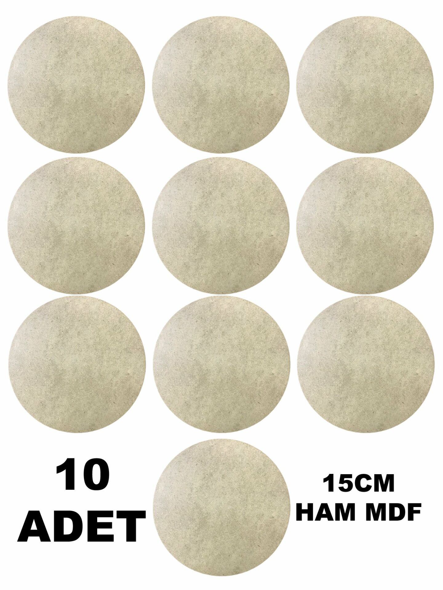 15 cm Supla Levha Naturel Ham Mdf Ahşap 3mm (10 Adet)