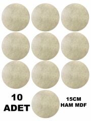 15 cm Supla Levha Naturel Ham Mdf Ahşap 3mm (10 Adet)