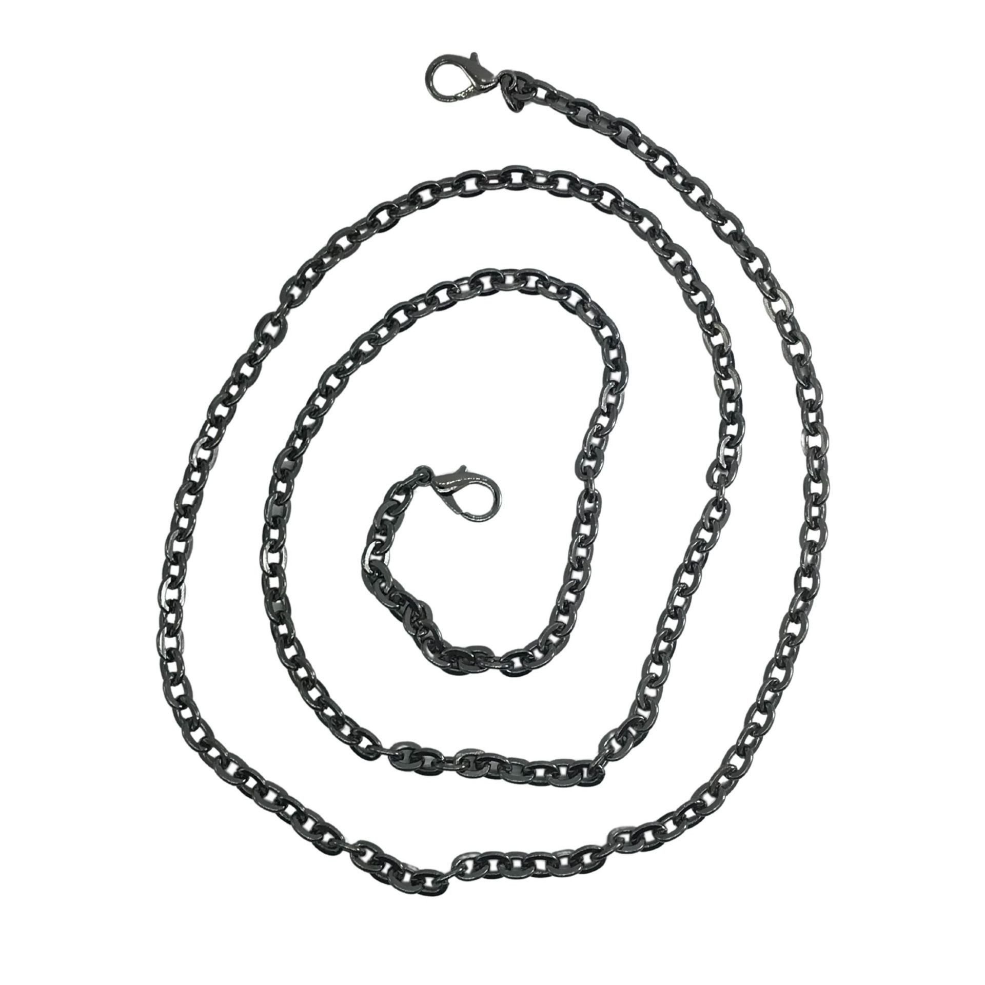 Metal Çanta Zinciri İthal 0,7mm Kancalı Siyah