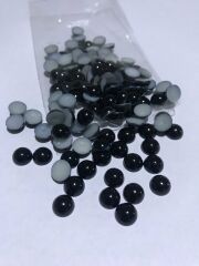 Yarım İnci 8 mm Siyah Süsleme Boncuk 15 Gram (115 Adet)
