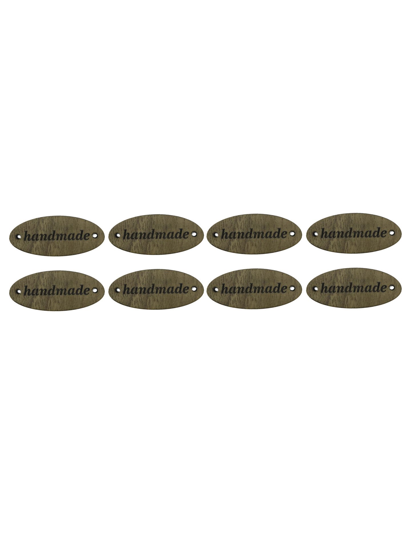 Ahşap Rustik Handmade (El Yapımı) Etiketi 8 Adet