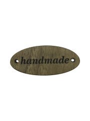 Ahşap Rustik Handmade (El Yapımı) Etiketi 5 Adet Oval