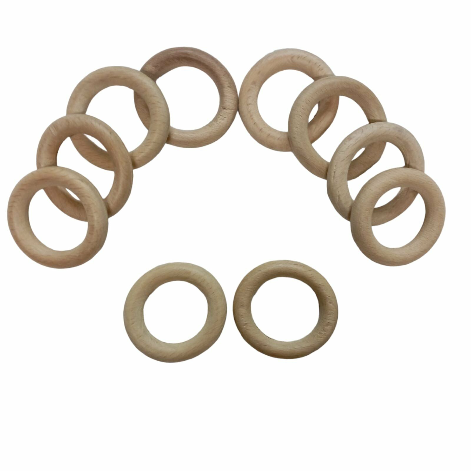 Ahşap Makrome Halkası 3 cm (12 'li)