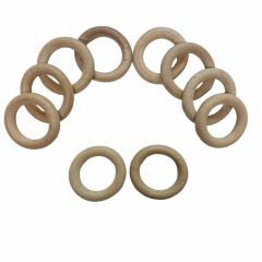 Ahşap Makrome Halkası 3 cm (12 'li)