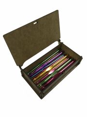Dekoratif Kutu Tığ Kutusu Organizer Mücevher Takı Kutusu 17x9x3,5 cm